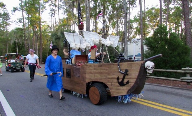 Eerie ghost ships golf carts