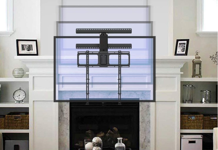 MantelMount MM340 Above Fireplace Pull Down TV Mount